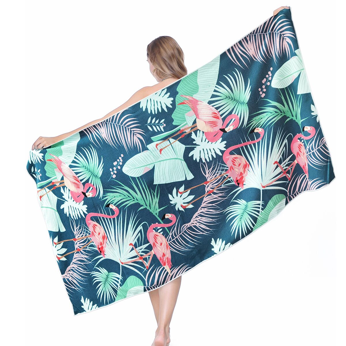 flamingo beach towel 75 150
