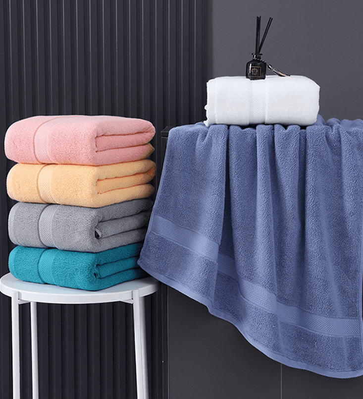 Solid Color Cotton Hotel Towel - 80x160cm - Image 3